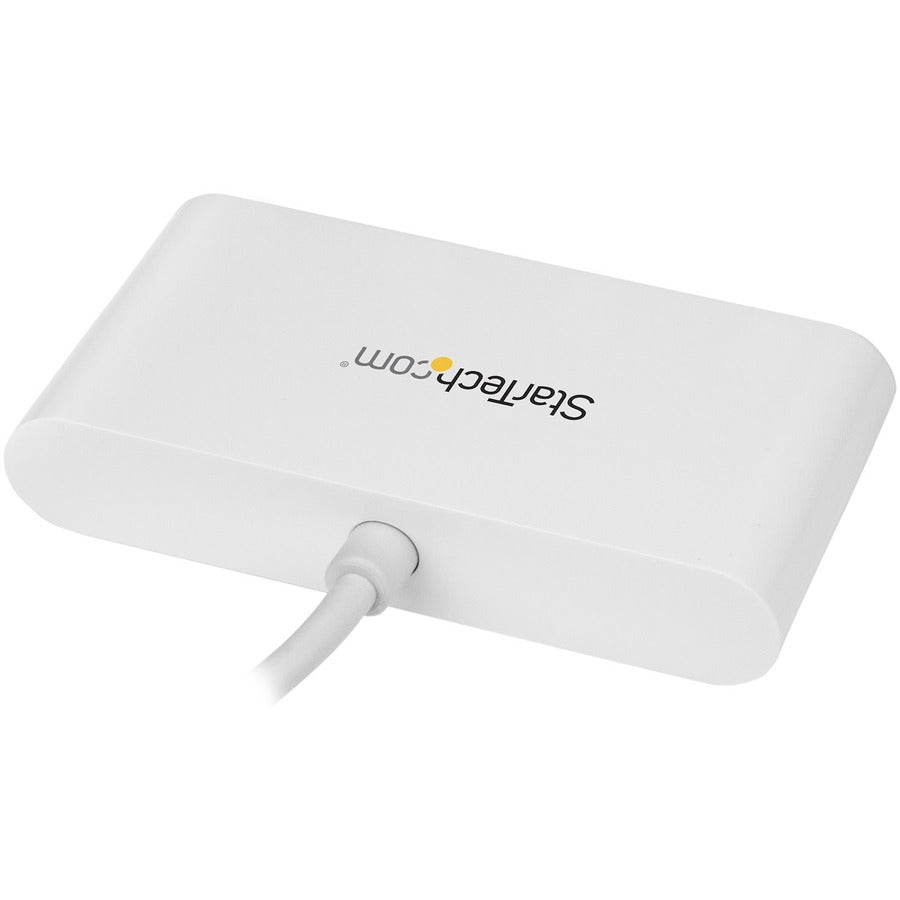 Alternate-Image1 Image for StarTech.com 4 Port USB C Hub with 4x USB-A (USB 3.0 SuperSpeed 5Gbps) - USB Bus Powered - Portable/Laptop USB Type-C Adapter Hub - White