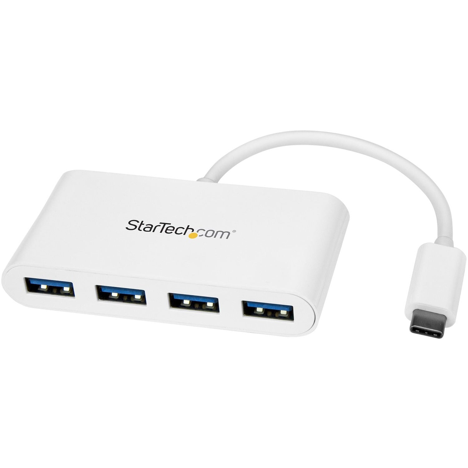 Main Image for StarTech.com 4 Port USB C Hub with 4x USB-A (USB 3.0 SuperSpeed 5Gbps) - USB Bus Powered - Portable/Laptop USB Type-C Adapter Hub - White