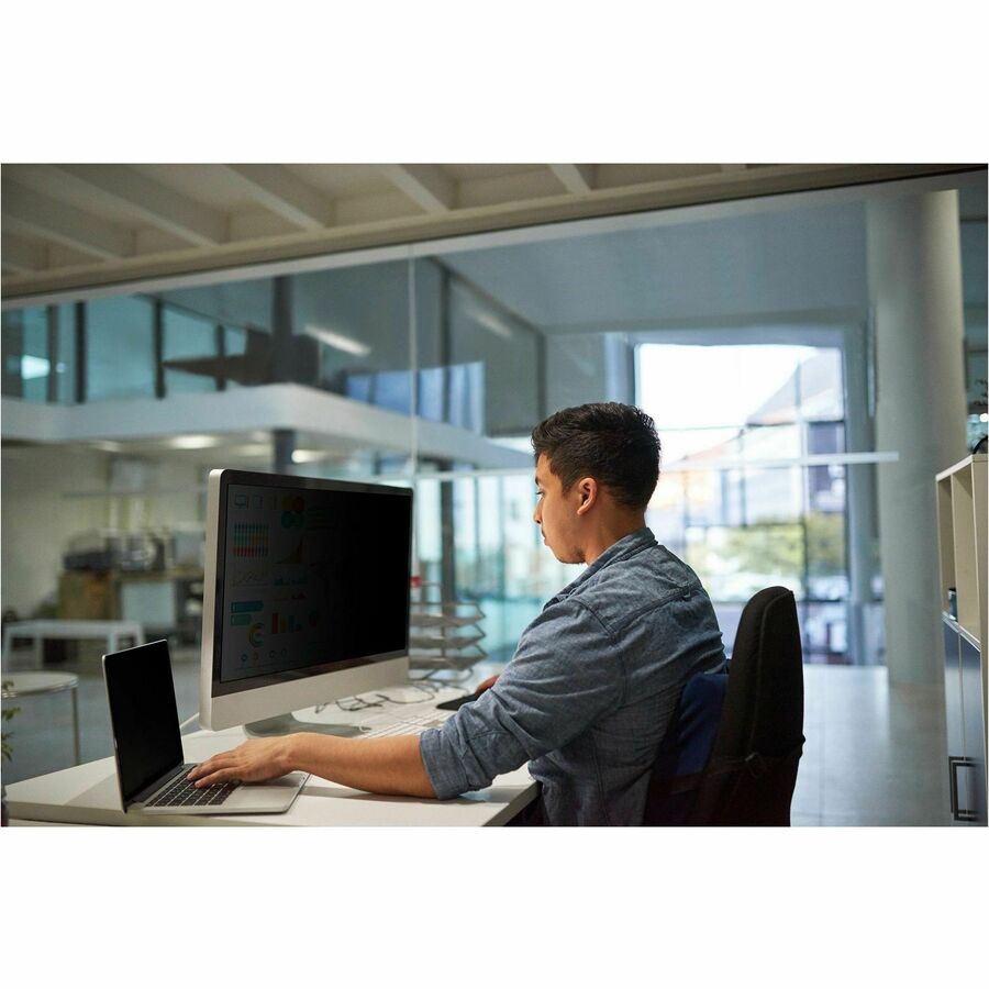 Life-Style Image for 3M Privacy Filter for 25in Monitor, 16:9, PF250W9B Black, Matte