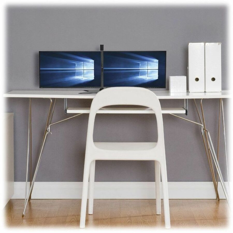 Life-Style Image for Eaton Tripp Lite Series Dual-Display Desktop Monitor Stand for 13" to 27" Flat-Screen Displays