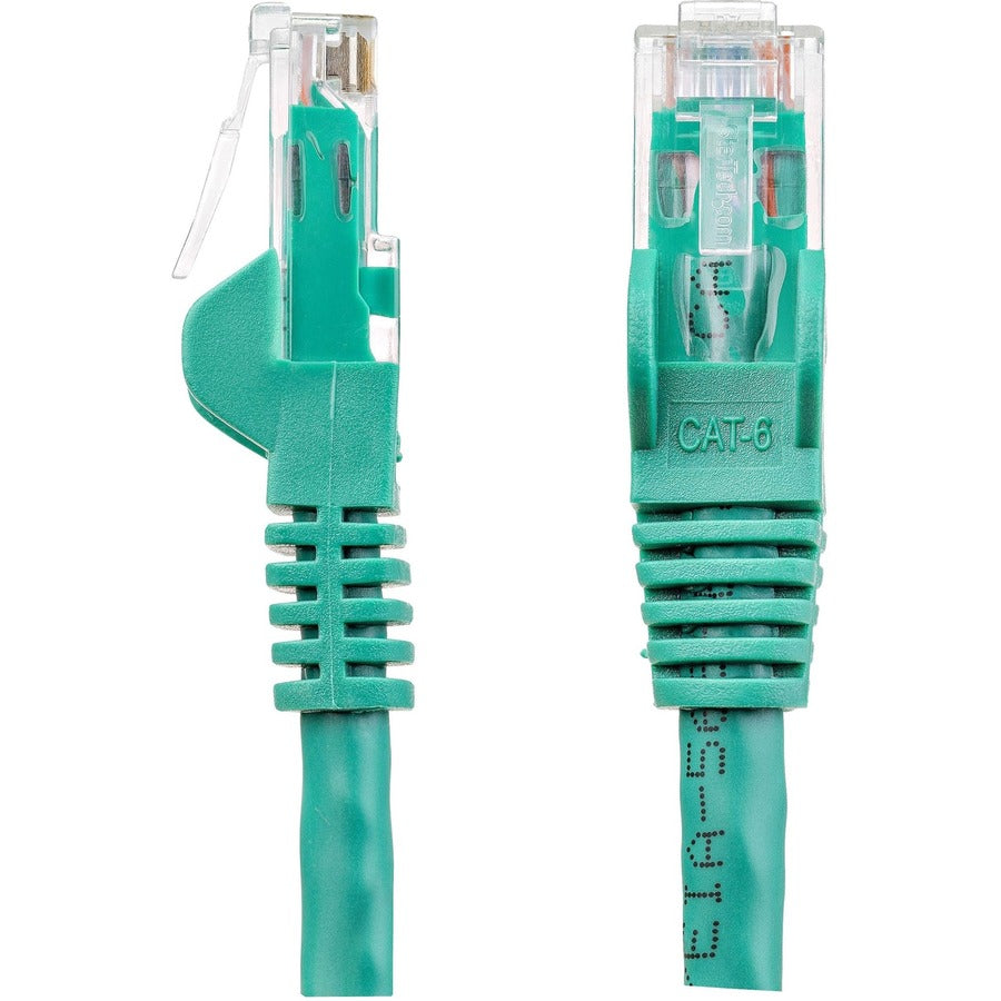 Alternate-Image1 Image for StarTech 1ft CAT6 Ethernet Cable - Green Snagless Gigabit - 100W PoE UTP 250Mhz Category 6 Patch Cord UL Certified Wiring/TIA
