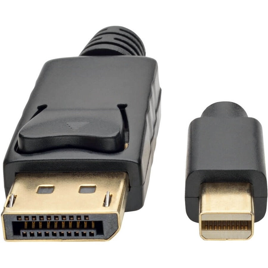 Alternate-Image2 Image for Eaton Tripp Lite Series Mini DisplayPort to DisplayPort Adapter Cable, 4K 60 Hz (M/M), DP Latching Connector, Black, 6 ft. (1.8 m)