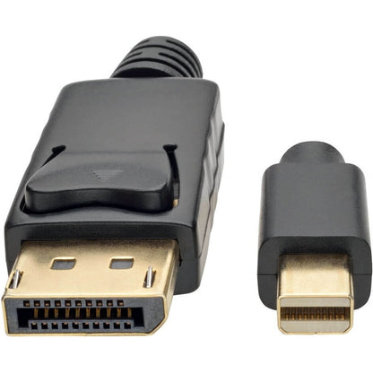 Alternate-Image2 Image for Eaton Tripp Lite Series Mini DisplayPort to DisplayPort Adapter Cable, 4K 60 Hz (M/M), DP Latching Connector, Black, 6 ft. (1.8 m)