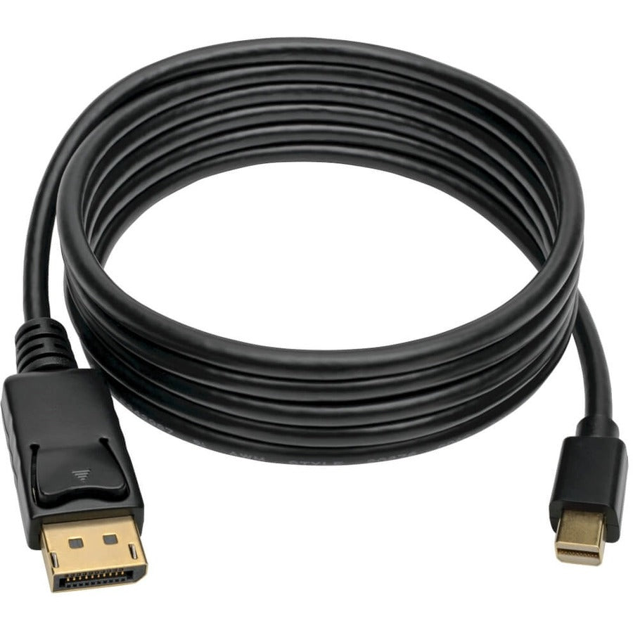 Alternate-Image1 Image for Eaton Tripp Lite Series Mini DisplayPort to DisplayPort Adapter Cable, 4K 60 Hz (M/M), DP Latching Connector, Black, 6 ft. (1.8 m)