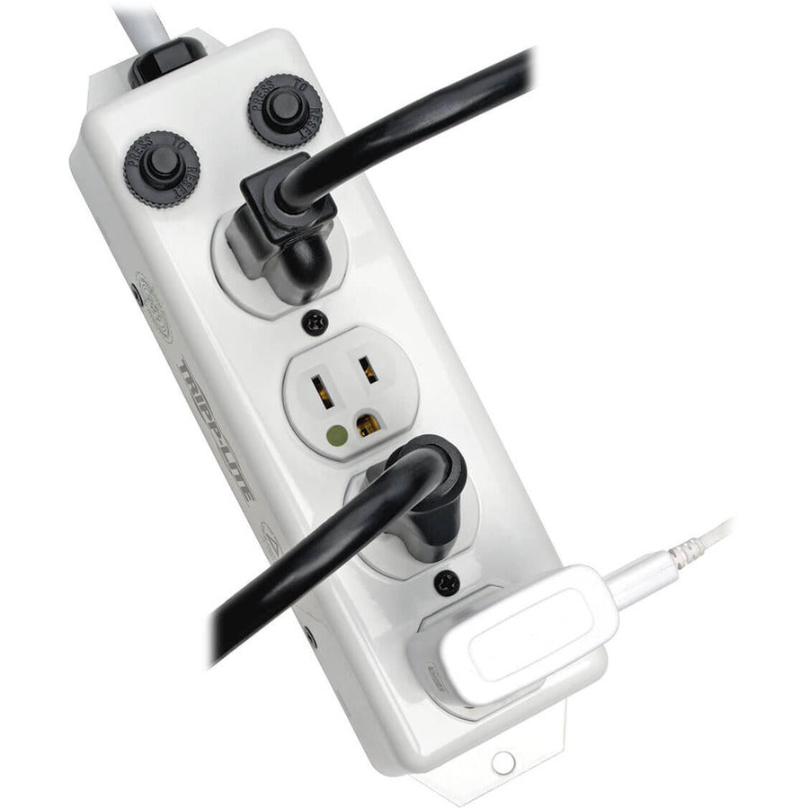 Alternate-Image1 Image for Eaton Tripp Lite Series Safe-IT UL 1363A Medical-Grade Power Strip for Patient-Care Vicinity, 4x 15A Hospital-Grade Outlets, Safety Covers, 7 ft. Cord