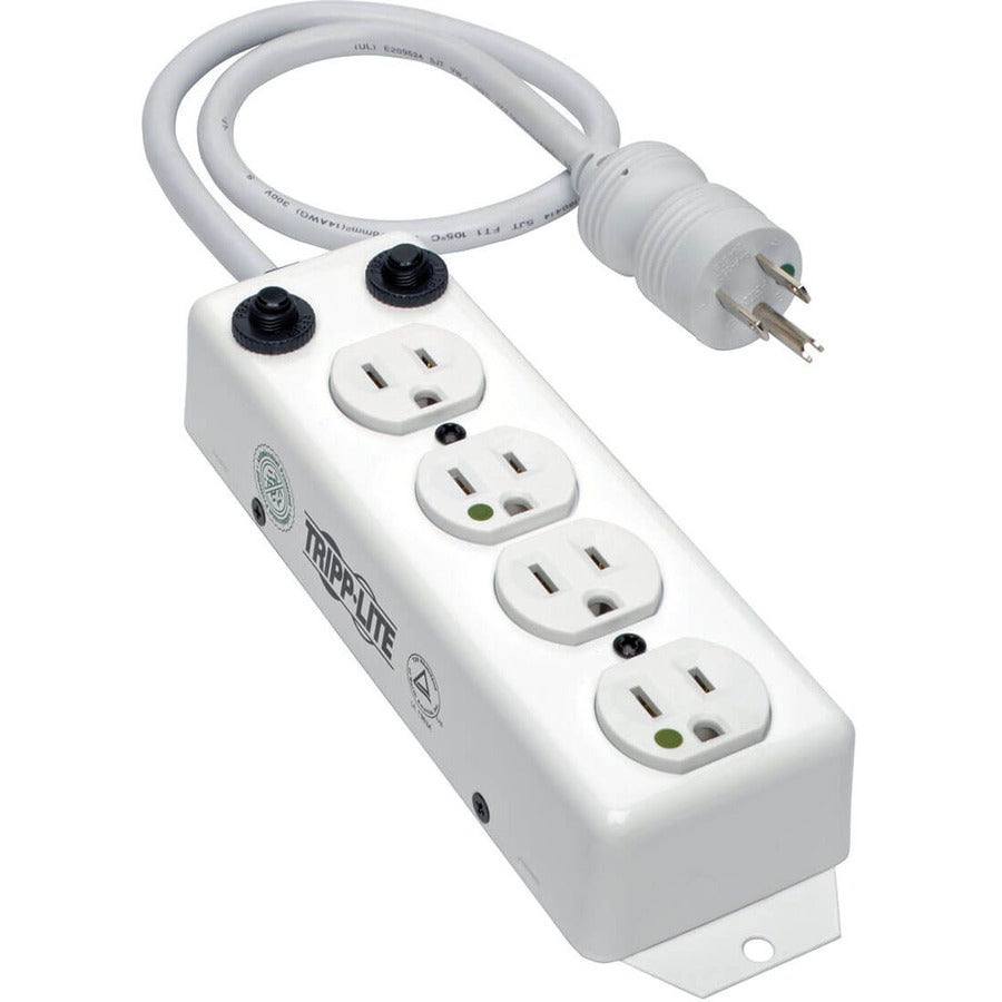 Alternate-Image2 Image for Eaton Tripp Lite Series Safe-IT UL 1363A Medical-Grade Power Strip for Patient-Care Vicinity, 4x 15A Hospital-Grade Outlets, Safety Covers, 7 ft. Cord