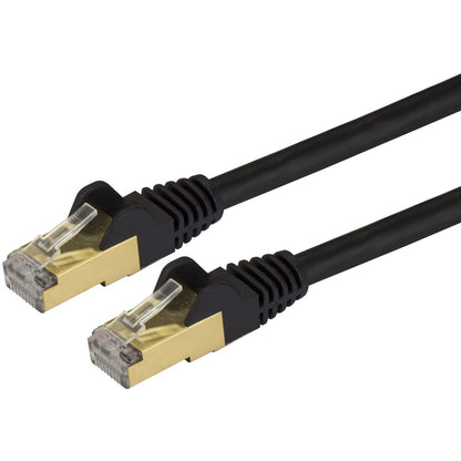 Main Image for StarTech 4ft CAT6a Ethernet Cable - 10 Gigabit Category 6a Shielded Snagless 100W PoE Patch Cord - 10GbE Black UL Certified Wiring/TIA