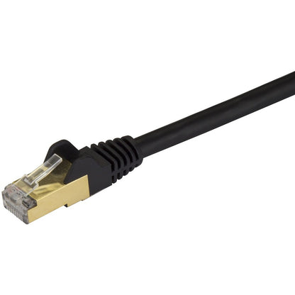 Alternate-Image1 Image for StarTech 4ft CAT6a Ethernet Cable - 10 Gigabit Category 6a Shielded Snagless 100W PoE Patch Cord - 10GbE Black UL Certified Wiring/TIA