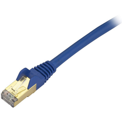 Alternate-Image1 Image for StarTech 6 in CAT6a Ethernet Cable - 10 Gigabit Category 6a Shielded Snagless 100W PoE Patch Cord - 10GbE Blue UL Certified Wiring/TIA