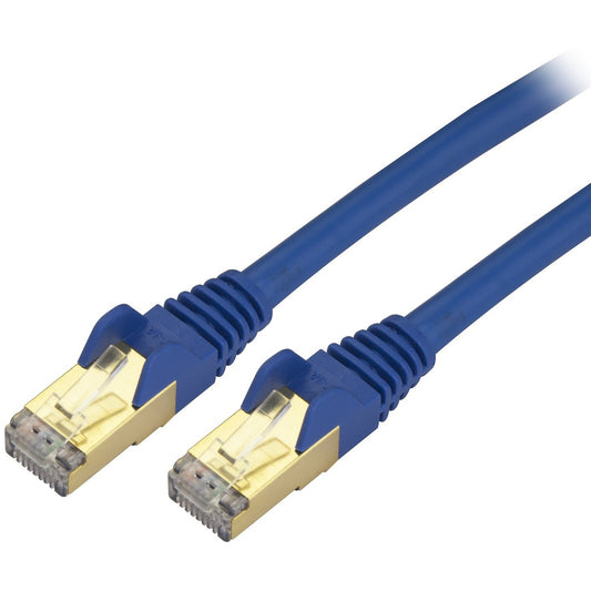 Main Image for StarTech 6 in CAT6a Ethernet Cable - 10 Gigabit Category 6a Shielded Snagless 100W PoE Patch Cord - 10GbE Blue UL Certified Wiring/TIA