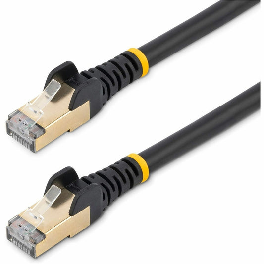 Main Image for StarTech.com 12ft CAT6a Ethernet Cable - 10 Gigabit Category 6a Shielded Snagless 100W PoE Patch Cord - 10Gb Black UL Certified Wiring/TIA