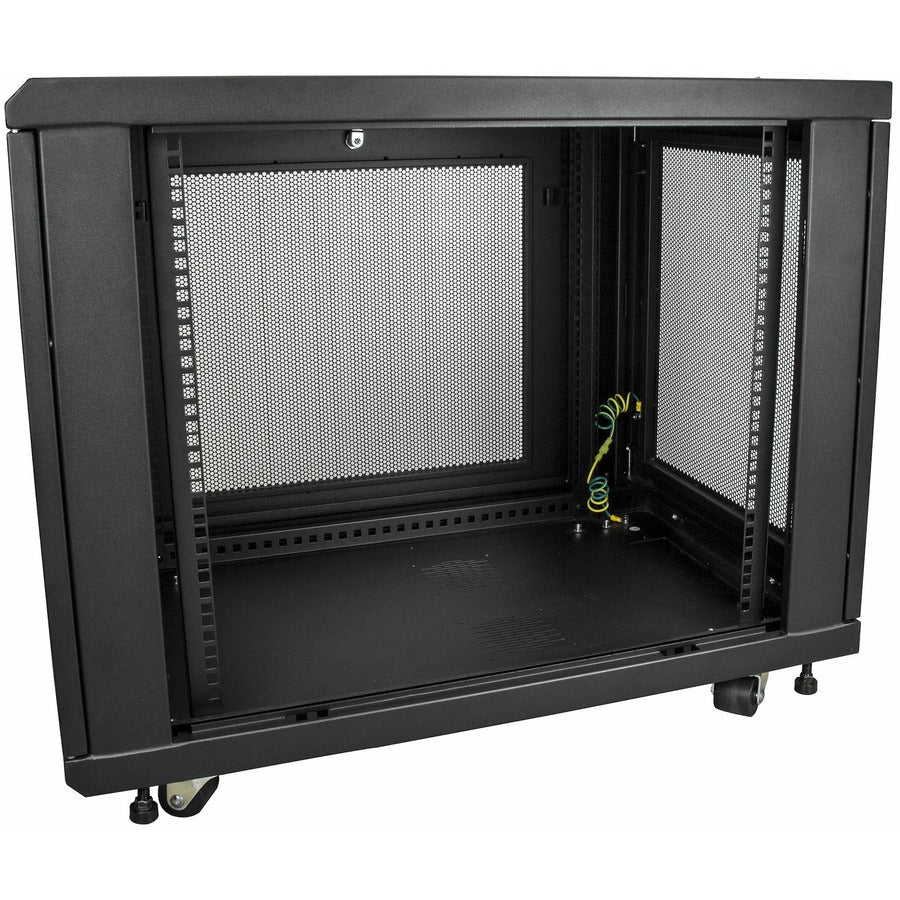 Alternate-Image2 Image for StarTech 4-Post 12U Server Rack Cabinet, 19" Data Rack Cabinet for Computer / IT Equipment, Home Network Rack, Half Height Server Rack