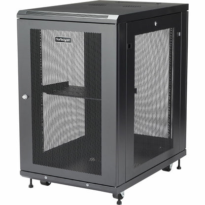 Main Image for StarTech.com 18U 19" Server Rack Cabinet 4 Post Adjustable Depth 2-30" w/Casters/Cable Management/1U Shelf, Locking Doors and Side Panels