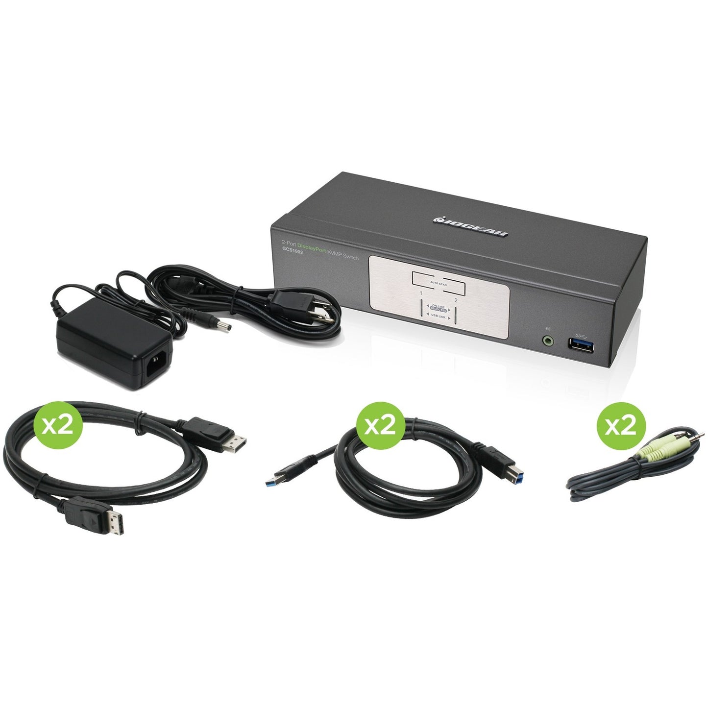 Main Image for IOGEAR 2-Port DisplayPort KVMP Switch with USB 3.0 Hub (TAA Compliant)