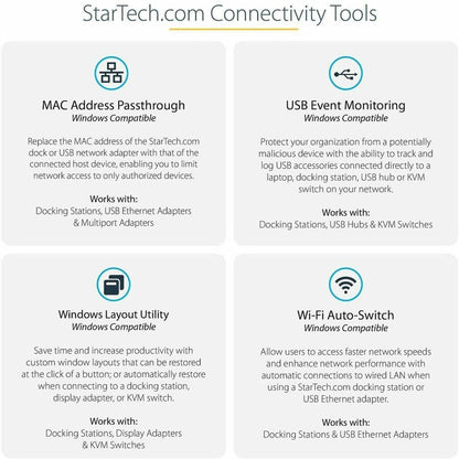 Alternate-Image6 Image for StarTech.com Thunderbolt 3 Dock - Dual Monitor 4K 60Hz TB3 Laptop Docking Station with DisplayPort - 85W Power Delivery - 3x USB 3.0, GbE