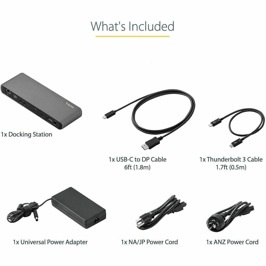Alternate-Image7 Image for StarTech.com Thunderbolt 3 Dock - Dual Monitor 4K 60Hz TB3 Laptop Docking Station with DisplayPort - 85W Power Delivery - 3x USB 3.0, GbE