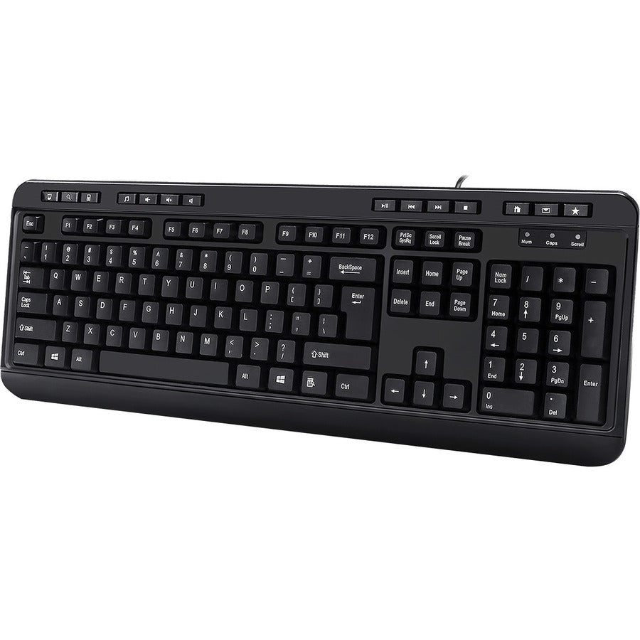 Front Image for Adesso Multimedia Desktop Keyboard with 3-Port USB Hub