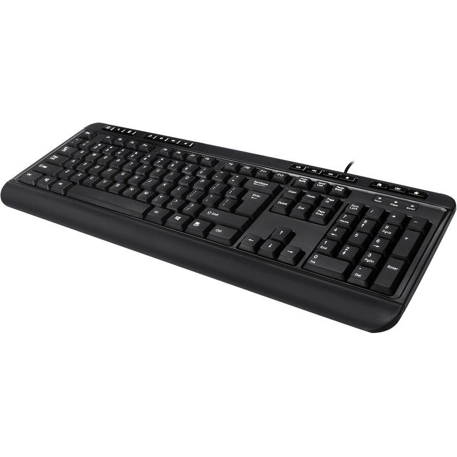 Left Image for Adesso Multimedia Desktop Keyboard with 3-Port USB Hub