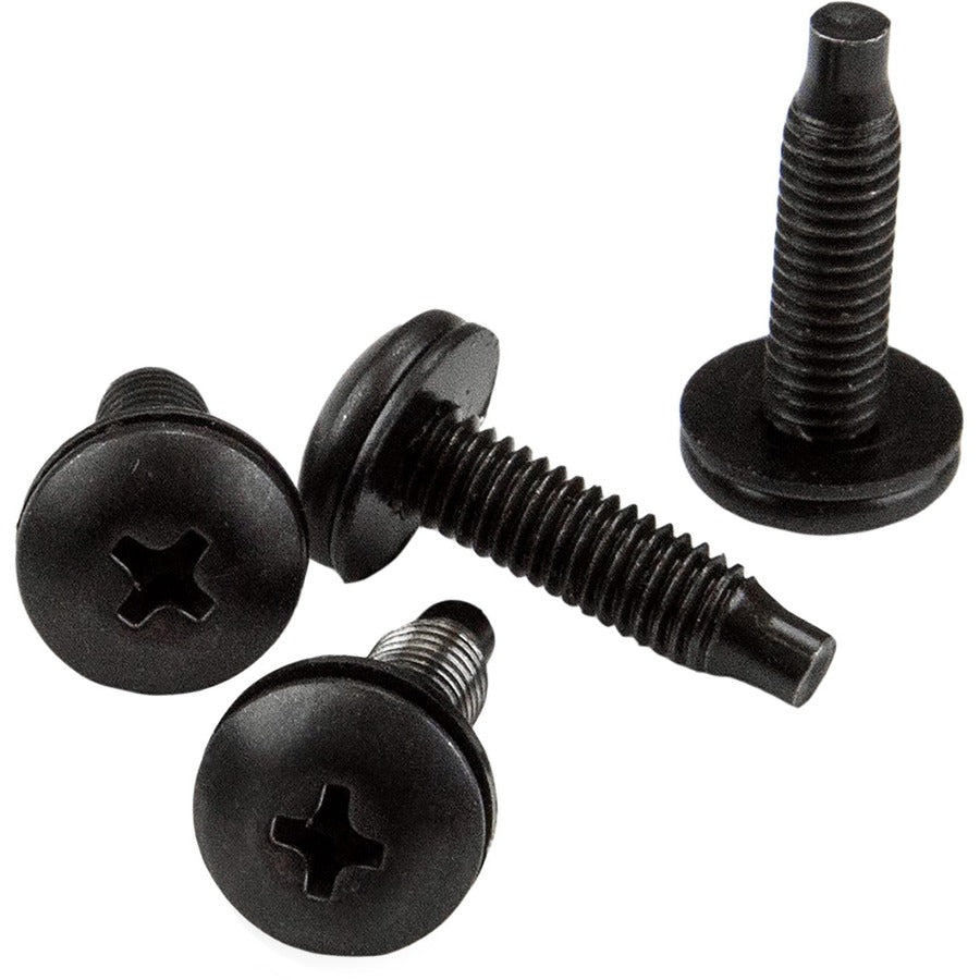 Alternate-Image2 Image for StarTech.com Server Rack Screws and Clip Nuts - 10-32 - Rack Mount Screws and Slide-On Cage Nuts - Clip Nuts and Screws - 50 Pack