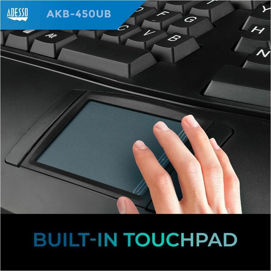 Alternate-Image7 Image for Adesso Tru-Form Ergonomic Touchpad Keyboard