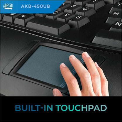 Alternate-Image7 Image for Adesso Tru-Form Ergonomic Touchpad Keyboard