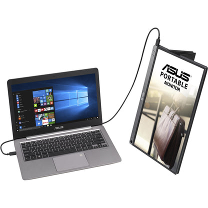 Alternate-Image2 Image for Asus ZenScreen MB16AC 16" Class Full HD LCD Monitor - 16:9 - Dark Gray, Black