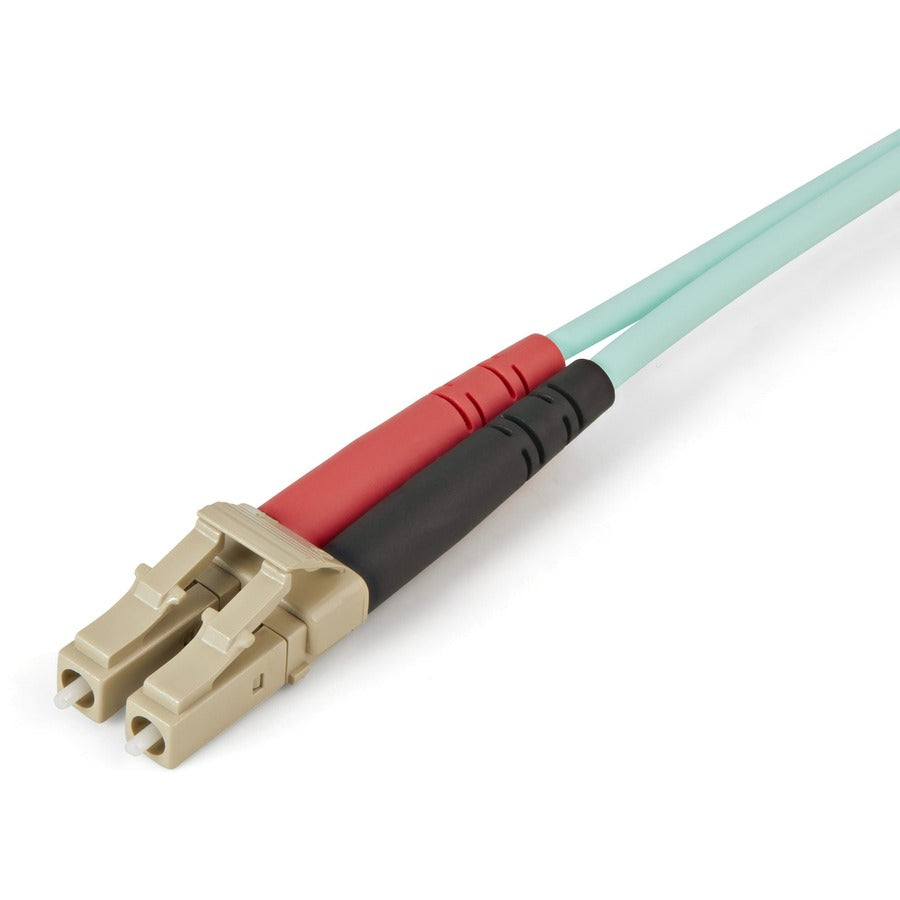Alternate-Image1 Image for StarTech 5m (16.4ft) LC/UPC to LC/UPC OM4 Multimode Fiber Optic Cable, 50/125&micro;m, 100G, Low Insertion Loss, LSZH Fiber Jumper Cord