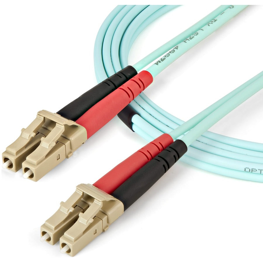 Alternate-Image3 Image for StarTech 5m (16.4ft) LC/UPC to LC/UPC OM4 Multimode Fiber Optic Cable, 50/125&micro;m, 100G, Low Insertion Loss, LSZH Fiber Jumper Cord