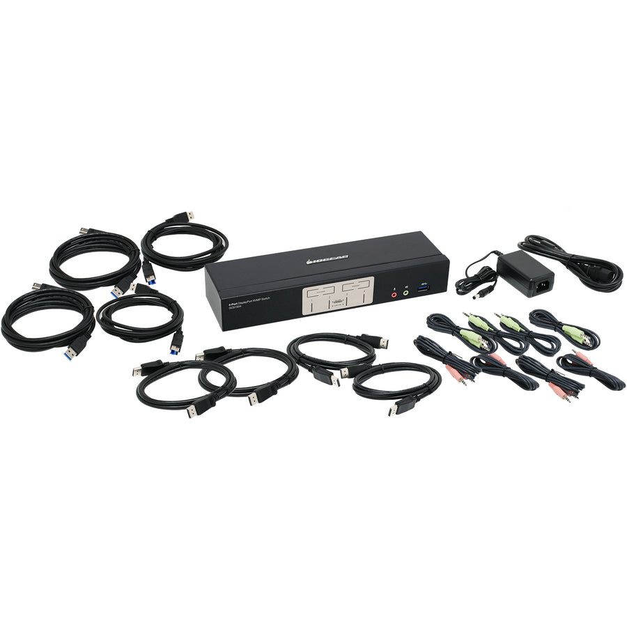 Alternate-Image1 Image for IOGEAR 4-Port DisplayPort1.2 KVMP with Wireless Keyboard and Mouse