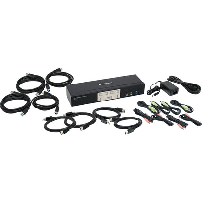Alternate-Image1 Image for IOGEAR 4-Port DisplayPort1.2 KVMP with Wireless Keyboard and Mouse