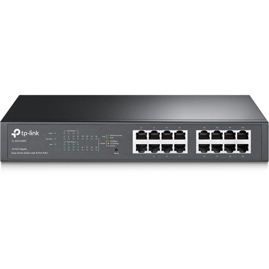 Main Image for TP-Link TL-SG1016PE - 16-Port Gigabit Easy Smart PoE Switch with 8-Port PoE+