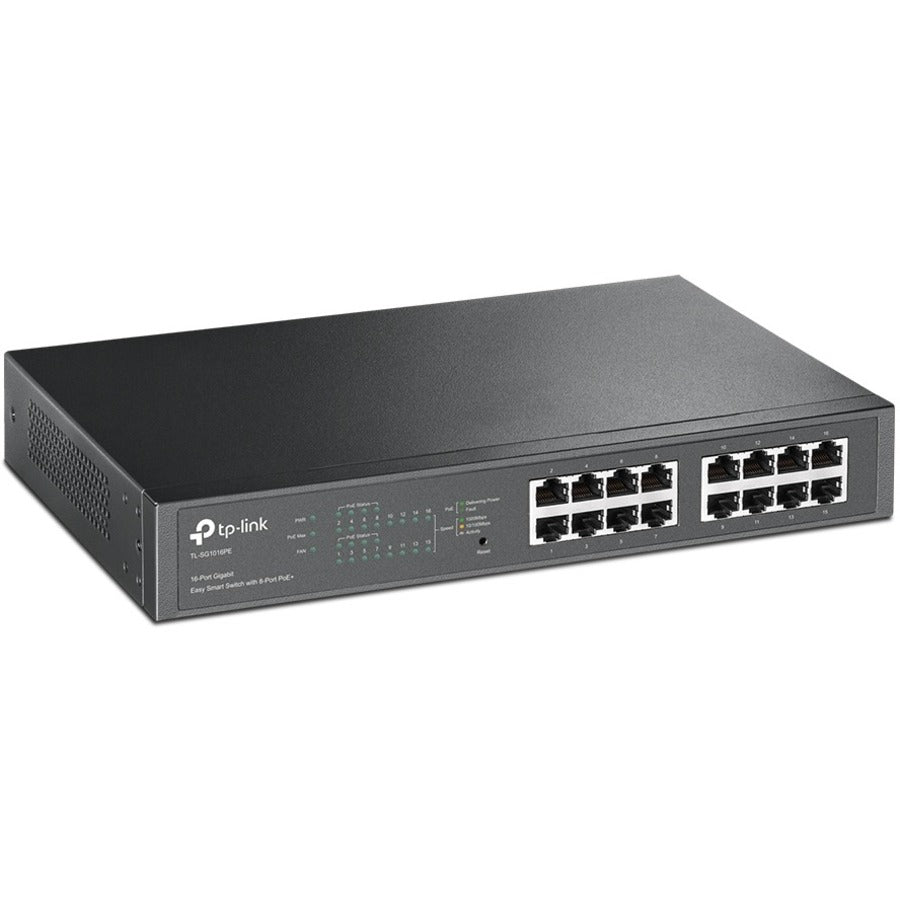 Alternate-Image1 Image for TP-Link TL-SG1016PE - 16-Port Gigabit Easy Smart PoE Switch with 8-Port PoE+
