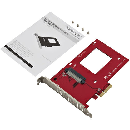 Alternate-Image5 Image for StarTech U.2 to PCIe Adapter for 2.5" U.2 NVMe SSD, SFF-8639 PCIe Adapter, x4 PCI Express 4.0, NVMe PCIe Adapter, U.2 PCIe Card, TAA