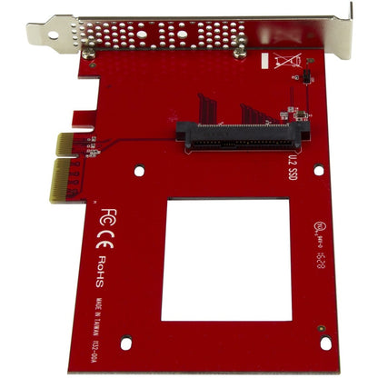 Alternate-Image2 Image for StarTech U.2 to PCIe Adapter for 2.5" U.2 NVMe SSD, SFF-8639 PCIe Adapter, x4 PCI Express 4.0, NVMe PCIe Adapter, U.2 PCIe Card, TAA