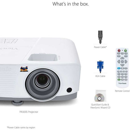 Alternate-Image9 Image for ViewSonic 3800 Lumens SVGA High Brightness Projector for Home and Office with HDMI Vertical Keystone (PA503S)