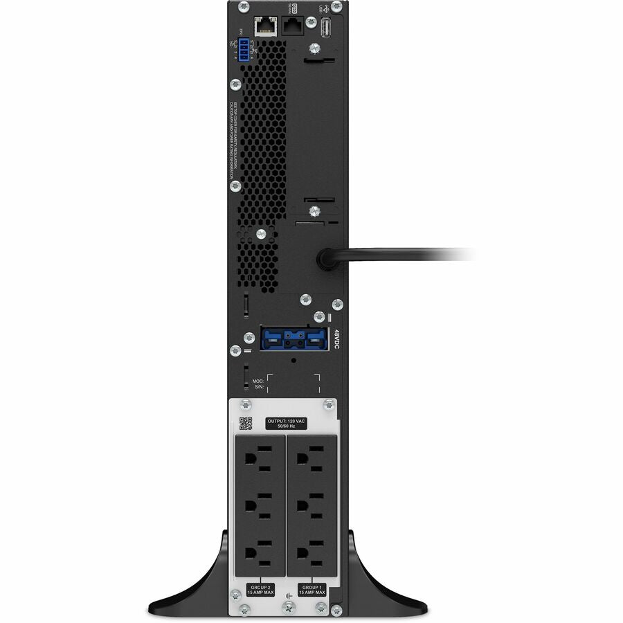 Rear Image for APC Smart-UPS On-Line, 1000VA, Tower, 120V, 6x 5-15R NEMA outlets, SmartSlot, Extended runtime, W/O rail kit