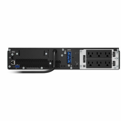 Rear Image for APC Smart-UPS On-Line, 1500VA, Rackmount 2U, 120V, 6x 5-15R NEMA outlets, Network Card, Extended runtime, W/ rail kit