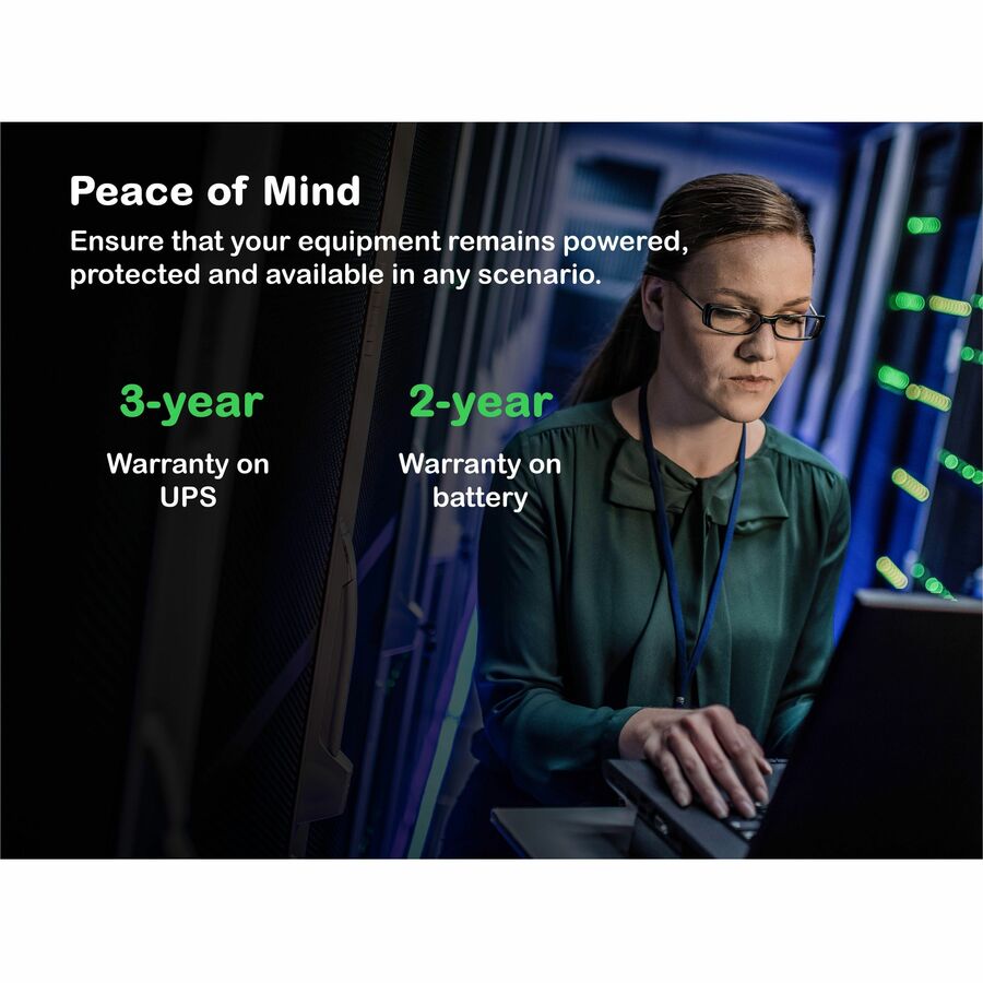 Alternate-Image8 Image for APC Smart-UPS On-Line, 1500VA, Rackmount 2U, 120V, 6x 5-15R NEMA outlets, Network Card, Extended runtime, W/ rail kit