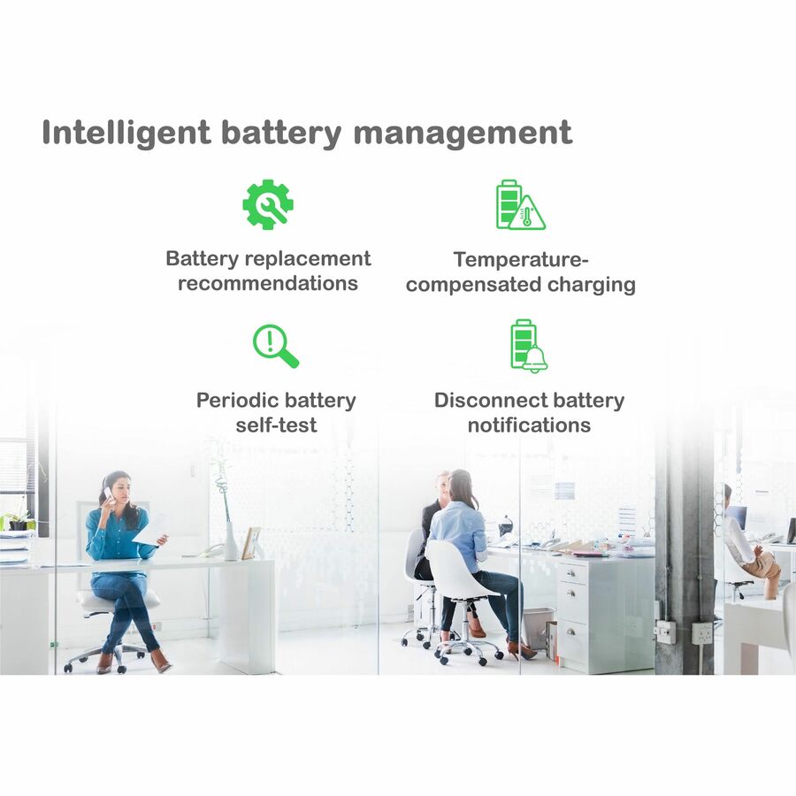 Alternate-Image10 Image for APC Smart-UPS On-Line, 1500VA, Rackmount 2U, 120V, 6x 5-15R NEMA outlets, Network Card, Extended runtime, W/ rail kit