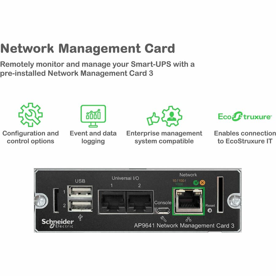 Alternate-Image4 Image for APC Smart-UPS On-Line, 1500VA, Rackmount 2U, 120V, 6x 5-15R NEMA outlets, Network Card, Extended runtime, W/ rail kit