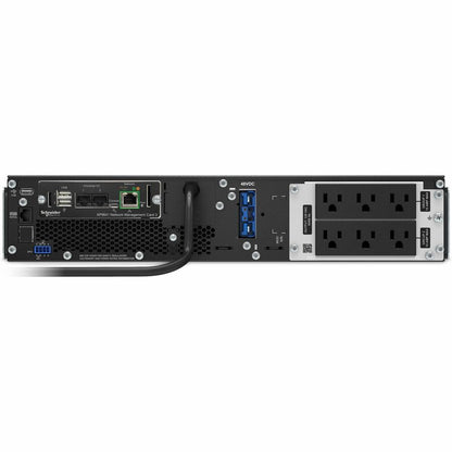 Rear Image for APC Smart-UPS On-Line, 1000VA, Rackmount 2U, 120V, 6x 5-15R NEMA outlets, Network Card, Extended runtime, W/ rail kit