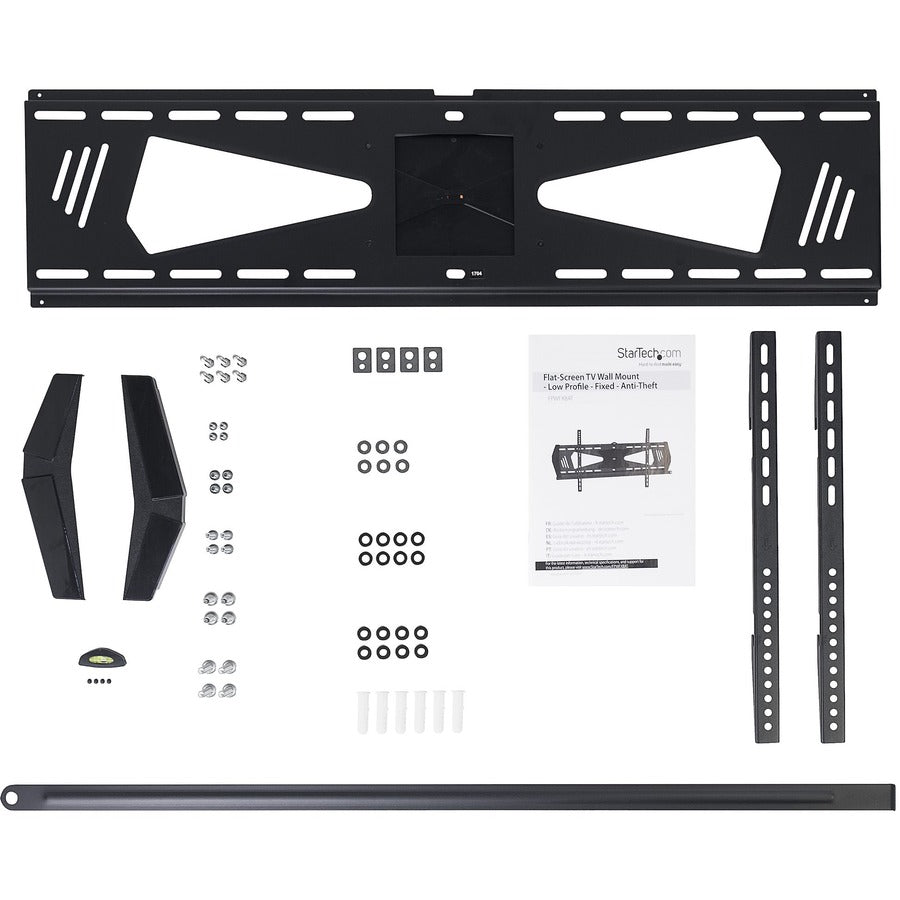 Alternate-Image1 Image for StarTech.com Low Profile TV Mount - Fixed - Anti-Theft - Flat Screen TV Wall Mount for 37" to 75" TVs - VESA Wall Mount