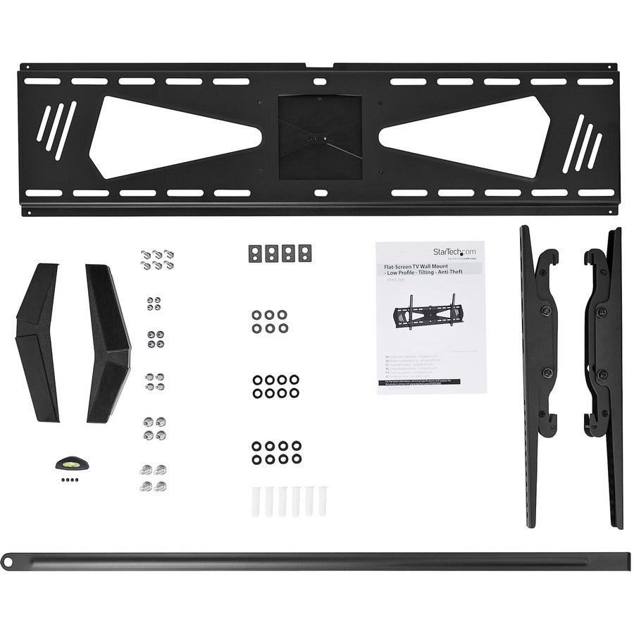 Alternate-Image1 Image for StarTech.com Low Profile TV Mount - Tilting - Anti-Theft - Flat Screen TV Wall Mount for 37" to 75" TVs - VESA Wall Mount