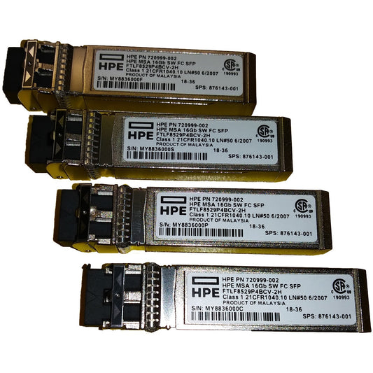 Main Image for HPE MSA 16Gb Short Wave Fibre Channel SFP+ 4-pack Transceiver