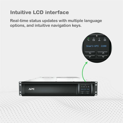 Alternate-Image3 Image for APC Smart-UPS, Line Interactive, 2200VA, Rackmount 2U, 120V, 6x NEMA 5-15R+2x NEMA 5-20R outlets, Network Card, AVR, LCD