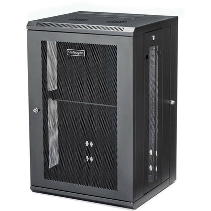 Main Image for StarTech.com 4-Post 18U Wall Mount Network Cabinet, 19" Hinged Wall-Mounted Server Rack for Data / IT Equipment, Lockable Rack Enclosure