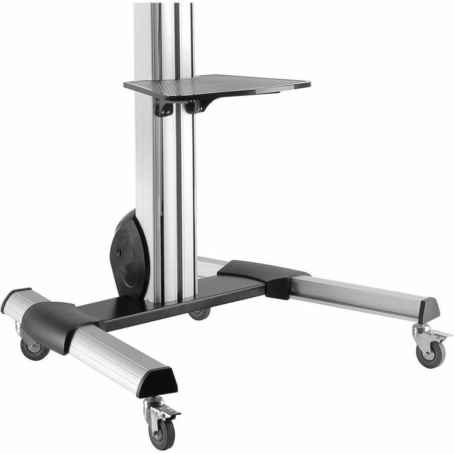 Alternate-Image3 Image for StarTech.com TV Cart - For 32" to 75" Displays - AV Cart - Height Adjustable - Lockable Wheels - Flat Screen TV Cart - Media Cart on Wheels