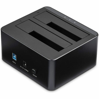 Alternate-Image1 Image for StarTech.com Dual-Bay USB 3.0 to SATA Hard Drive Docking Station, 2.5/3.5" SATA I/II/III, SSD/HDD Dock, USB Hard Drive Bays, Top-Loading