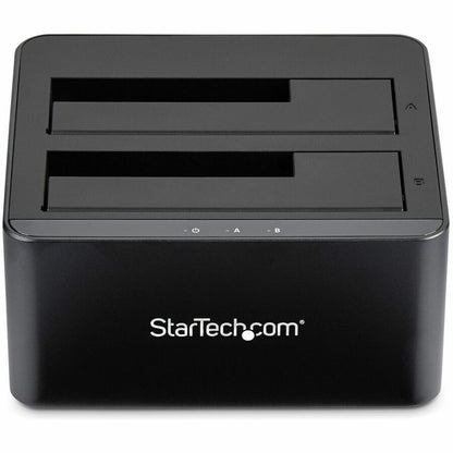 Alternate-Image2 Image for StarTech.com Dual-Bay USB 3.0 to SATA Hard Drive Docking Station, 2.5/3.5" SATA I/II/III, SSD/HDD Dock, USB Hard Drive Bays, Top-Loading