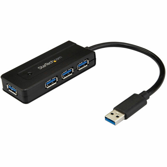 Main Image for StarTech.com 4 Port USB 3.0 Hub SuperSpeed 5Gbps w/ Fast Charge - Portable USB 3.2 Gen 1 (5Gbps) Type-A Laptop/Desktop Hub - USB Bus/Self Powered
